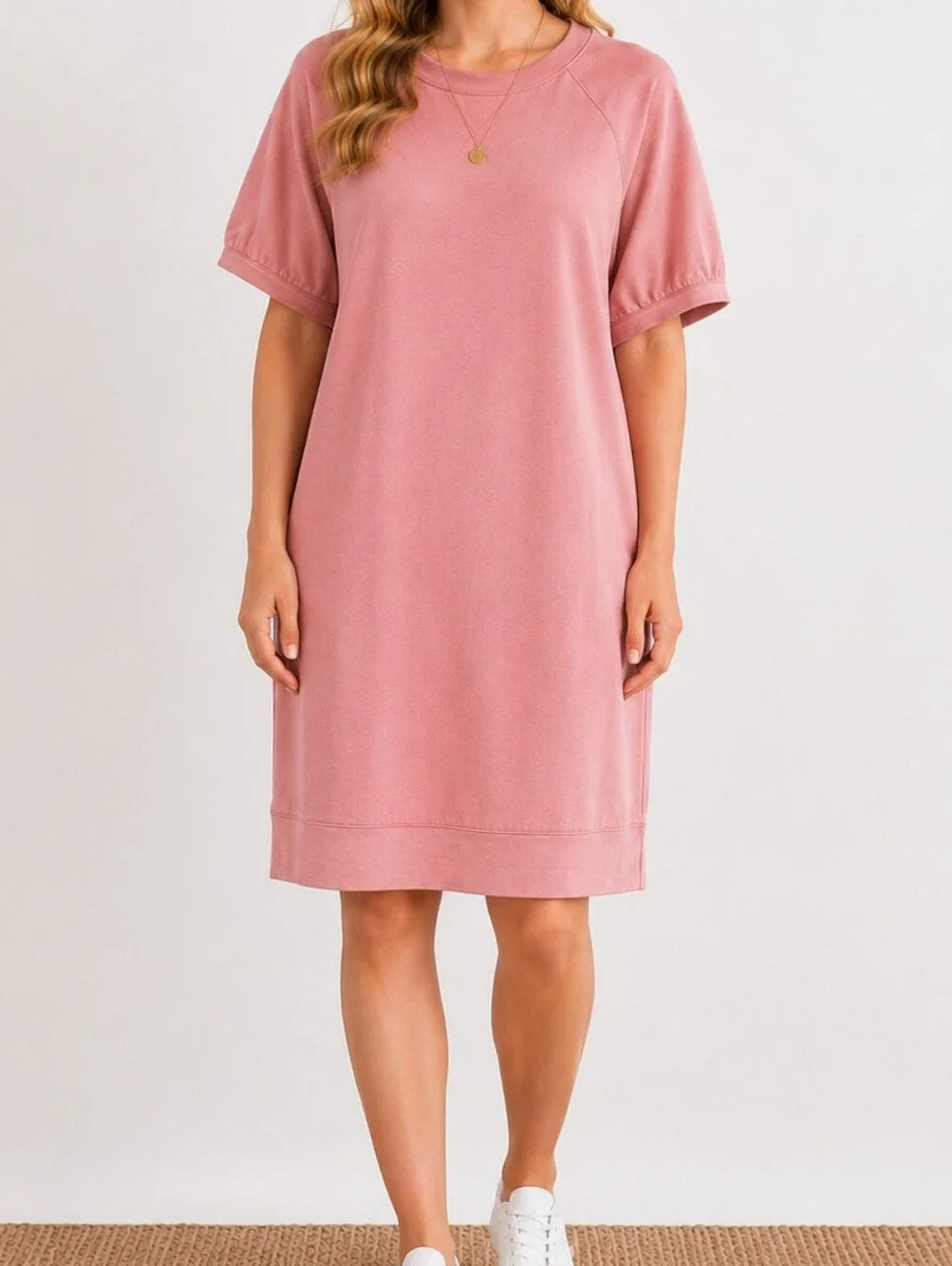 J. CREW Women's Blush Pink Cotton Oversized Sweater Dress Size S